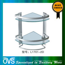 wall mounted bathroom glass shelf China manufacture:L1701-2D